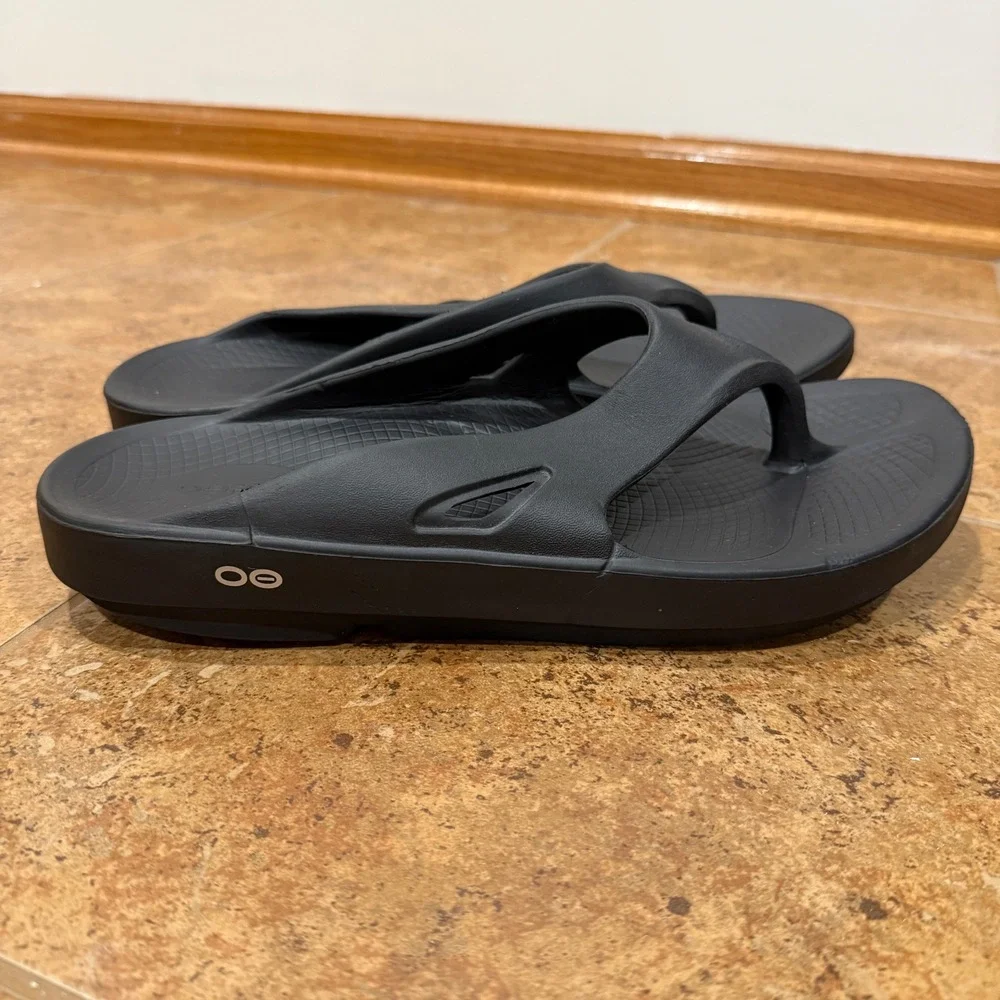 OOFOS OOriginal Recovery Flip Flop Sandal Black Men‎ Sz 13 EU 46 Comfort Casual